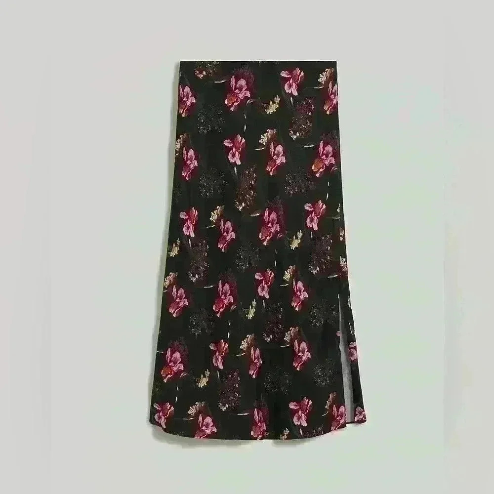 NWT The Layton Midi Slip Skirt in Floral Cupro-Blend Size 10 Sold out on website - Picture 2 of 8